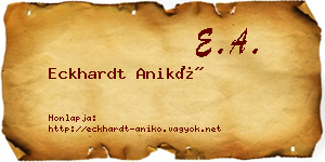 Eckhardt Anikó névjegykártya